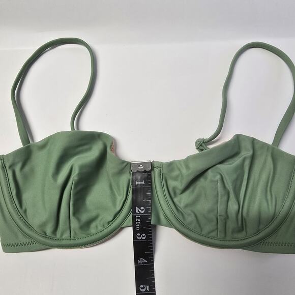 J.Crew Balconette Underwire Bikini Top Olive Green Swim Sze 32C NWT‎ BX612 - Picture 5 of 6